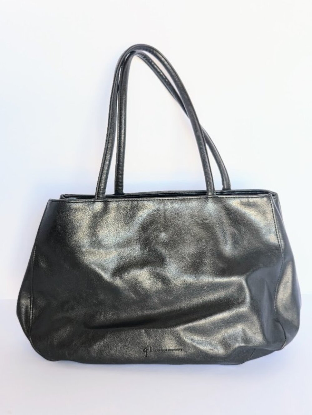 Vintage Gili "Scent of Memory" Black Leather Slouchy Tote Bag – EUC